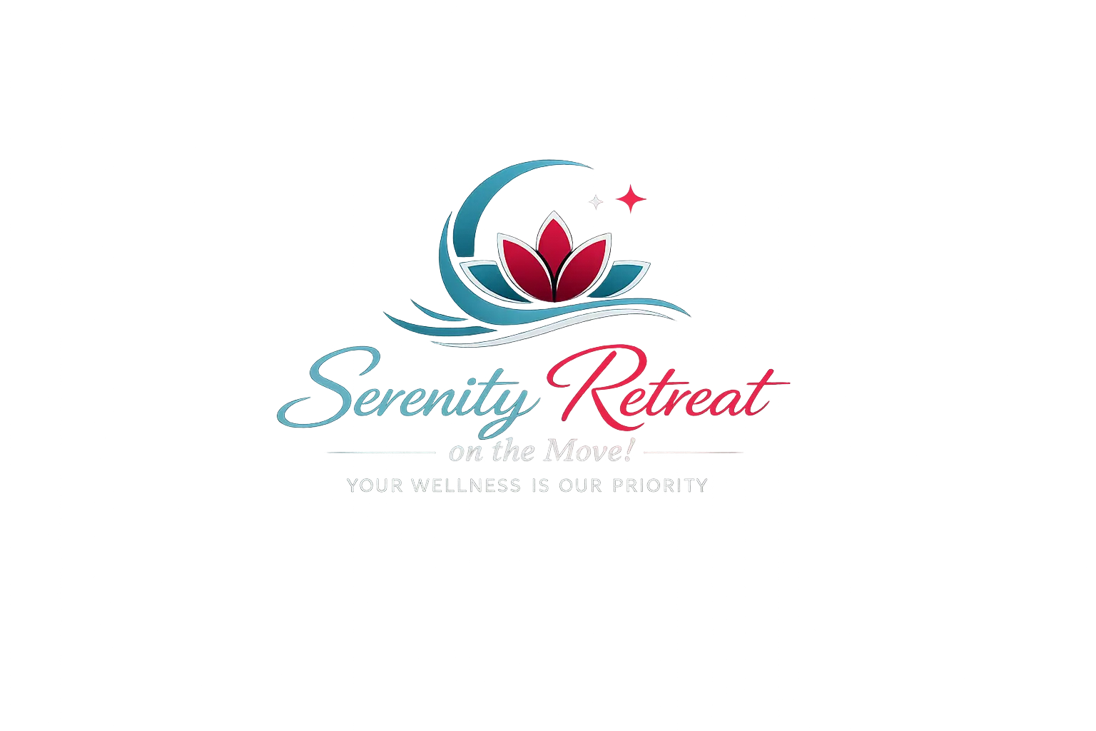 Serenity Retreat on the Move header logo for dark theme